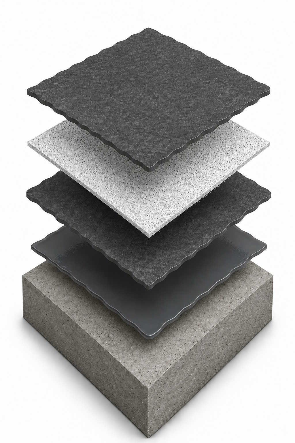 P1 waterproofing system layers